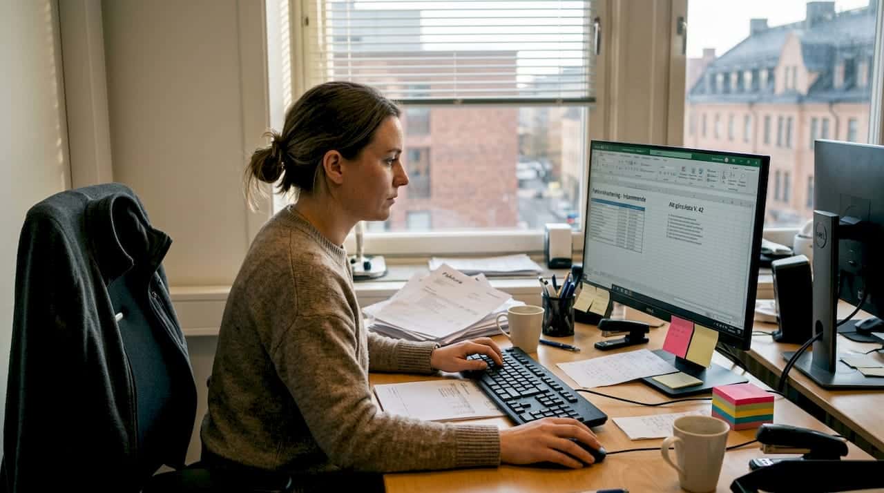 Som administratör är det vanligt att arbeta vid datorn i en kontorsmiljö.